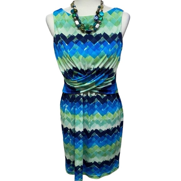 Donna Morgan Surplice Wrap Front Dress - Picture 2 of 5